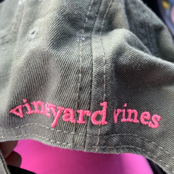 Olive and Pink Vineyard Vines Women’s Hat - Picture 3 of 3